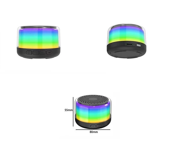 Polygold LF-K8 Rgb Ledli Mini Bluetooth Hoparlör - Resim 4