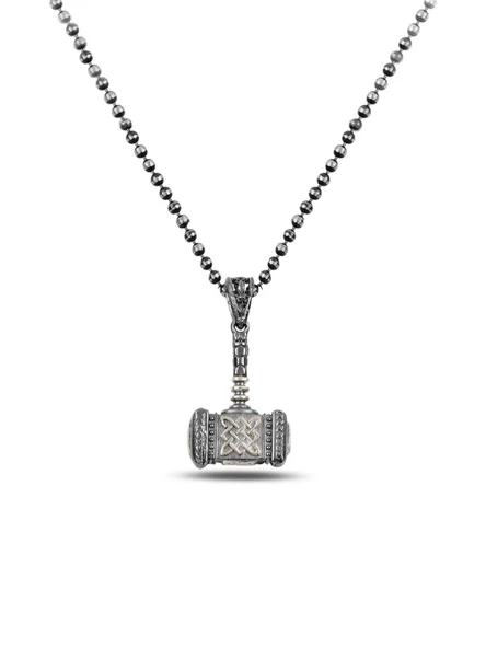Antik Viking Çekiç Erkek Gümüş Kolye ürün görseli 1