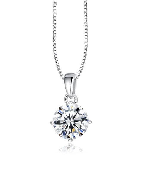 Diamond Serisi Tektaş Aşk Stylish/Night Gümüş Kadın Kolye ürün görseli 1