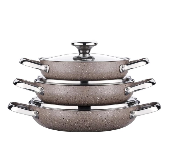 KORKMAZ A2920 BROWNİ 6 PARÇA OMLET SET - Resim 2