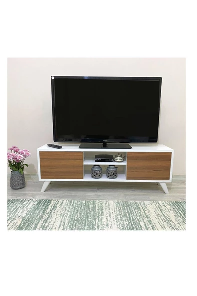 IRMAK MOBİLYA Irmak Tv Sehpası & Tv Ünitesi Ceviz Kapaklı Mini Televizyon Sehpası ürün görseli 1