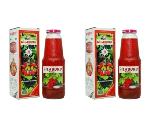 Kayseri Pazarı Organik Gilaburu Suyu Gilaburu Nektarı Şeker Ilavesiz 1000 ml 2 X 1 L ürün görseli 1