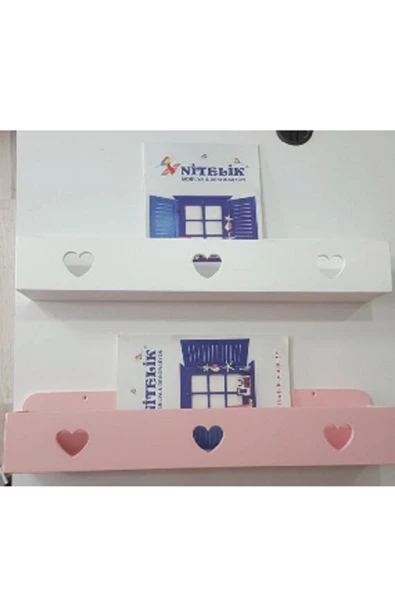Çiftli Kalpli Lana Lake Montessori Kitaplık Raf ürün görseli 1
