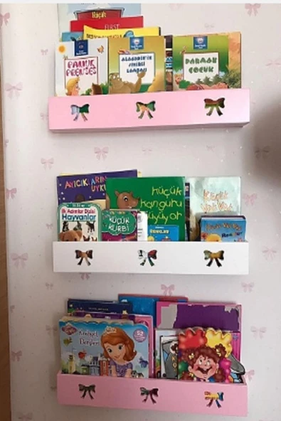 Kurdeleli Lana Lake Montessori Kitaplık Raf ürün görseli 1