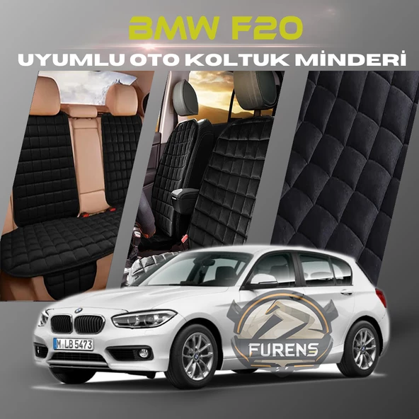 Bmw F20 Siyah Renk Tay Tüyü Cepli & Terletmez Sırtlı Oto Koltuk Minder Seti - Koltuk Koruma Kılıfı (ÖN & ARKA TAM SET) ürün görseli 1