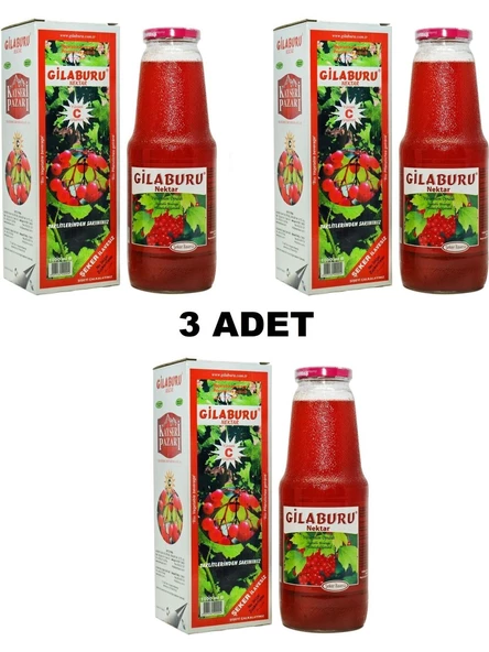 Kayseri Pazarı Organik Gilaburu Suyu Gilaburu Nektarı Şeker Ilavesiz 1000 ml 3 X 1 L ürün görseli 1
