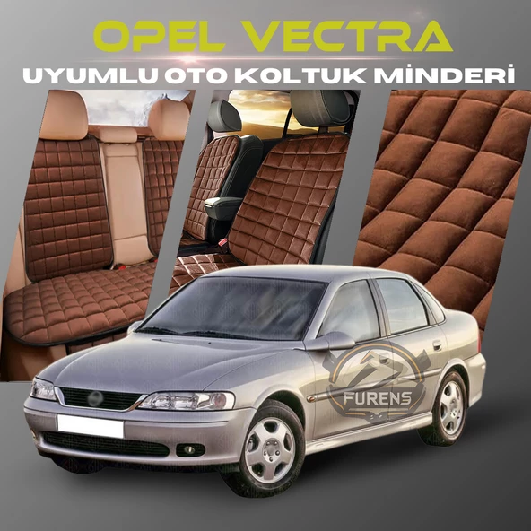 Opel Vectra Kahverengi Renk Tay Tüyü Cepli & Terletmez Sırtlı Oto Koltuk Minder Seti - Koltuk Koruma Kılıfı (ÖN & ARKA TAM SET) ürün görseli 1
