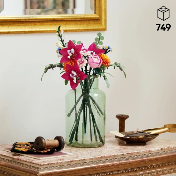 LEGO 10342  Botanicals Pembe Çiçek Buketi - Resim 5