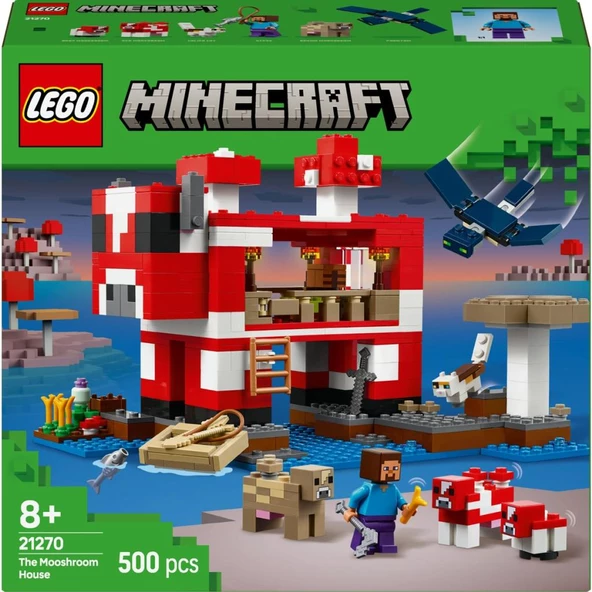 LEGO Minecraft 21270 Mooshroom Evi (500 Parça) - Resim 3