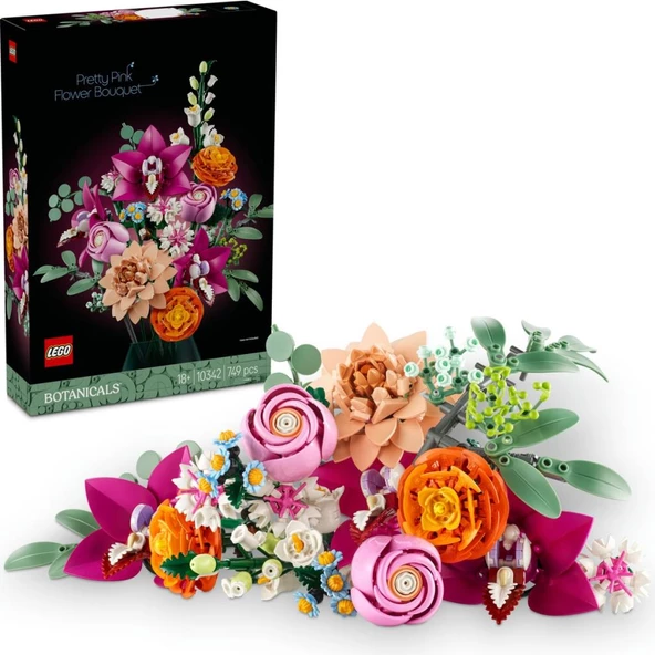 LEGO 10342  Botanicals Pembe Çiçek Buketi ürün görseli 1