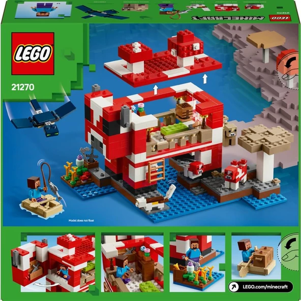 LEGO Minecraft 21270 Mooshroom Evi (500 Parça) - Resim 4