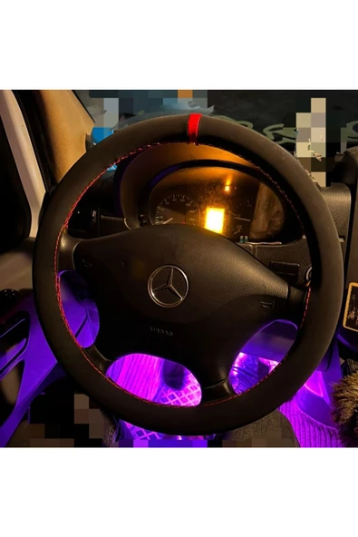 DİKİŞLİ DİREKSİYON KILIFI NUBUK DERİ KIRMIZI YÜZÜK/DİKİŞLİ MERCEDES SPRİNTER 2014 ÖNCESİ ürün görseli 1
