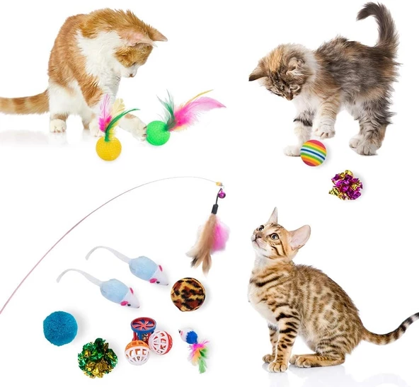 Kedi Oyuncak Seti 24 Parça Model 8 - Resim 3