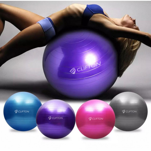 Clifton 65 Cm Dura-strong Deluxe Pilates Topu-Pompa ürün görseli 1