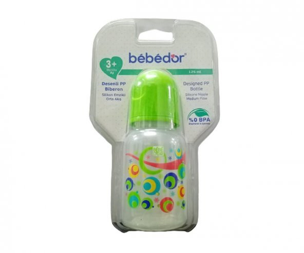 Bebedor B-23302 Desenli Pp Biberon 125 Ml - Yeşil ürün görseli 1