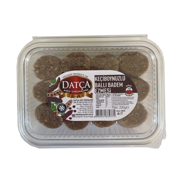 Keçiboynuzlu (Harnuplu) Ballı Badem Ezmesİ 200 gr ürün görseli 1