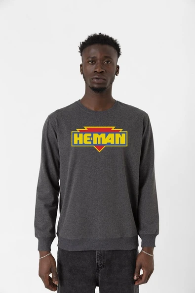 He Man Logo Füme Erkek 2ip Sweatshirt ürün görseli 1