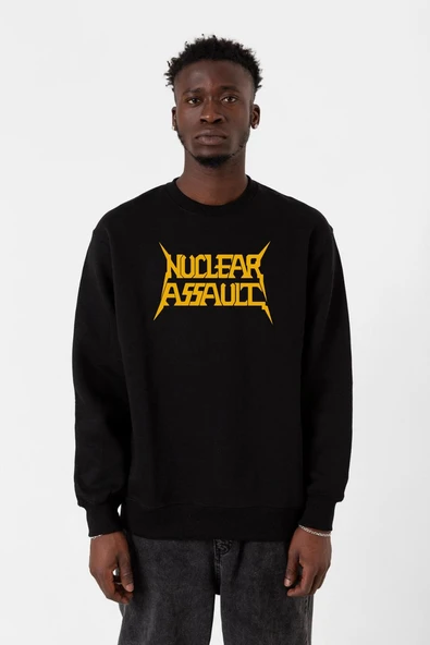 Nuclear Assault Lettern Siyah Erkek 2ip Sweatshirt ürün görseli 1