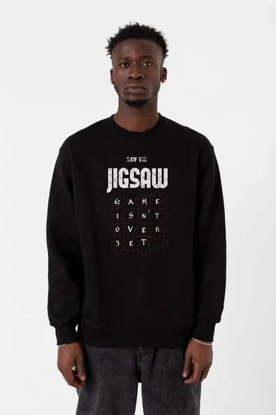 Jigsaw Game Isn_t Over Yet Siyah Erkek 2ip Sweatshirt ürün görseli 1