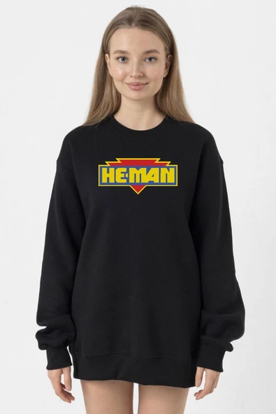 He Man Logo Siyah Kadın 2ip Sweatshirt ürün görseli 1