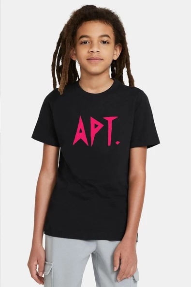 Blackpink Apt Siyah Çocuk Tshirt ürün görseli 1