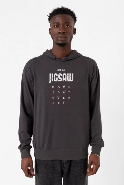 Jigsaw Game Isn_t Over Yet Füme Erkek 2ip Kapşonlu ürün görseli 1
