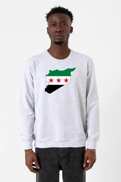 Suriye Yeni Bayrak Karmelanj Erkek 2ip Sweatshirt ürün görseli 1