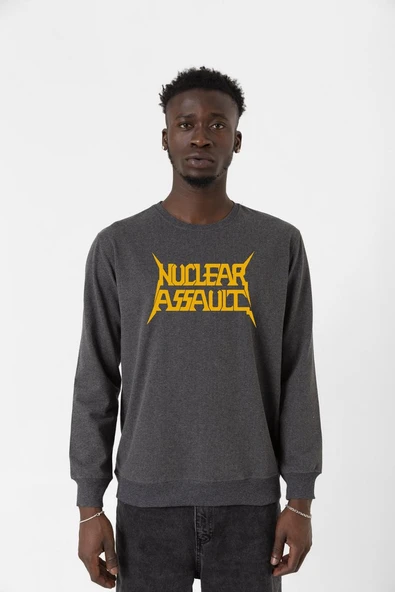 Nuclear Assault Lettern Füme Erkek 2ip Sweatshirt ürün görseli 1