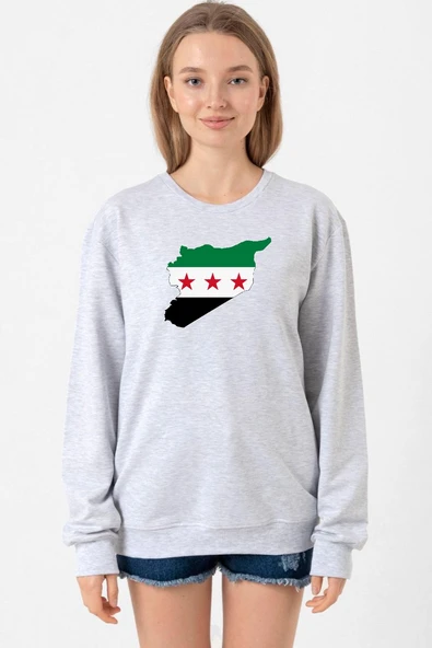 Suriye Yeni Bayrak Grimelanj Kadın 2ip Sweatshirt ürün görseli 1
