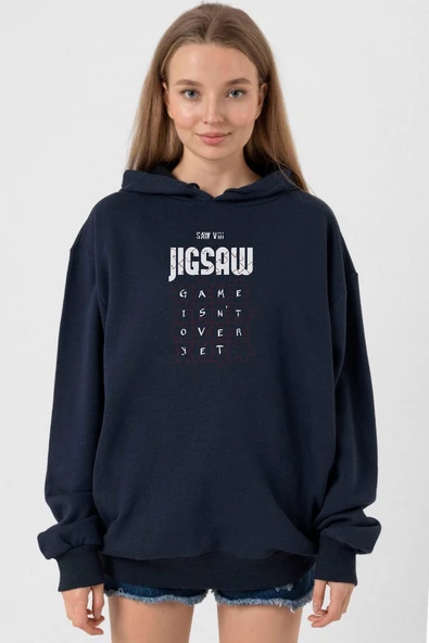 Jigsaw Game Isn_t Over Yet Lacivert Kadın 3ip Kapşonlu ürün görseli 1
