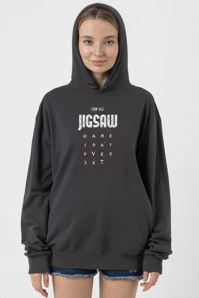 Jigsaw Game Isn_t Over Yet Füme Kadın 2ip Kapşonlu ürün görseli 1