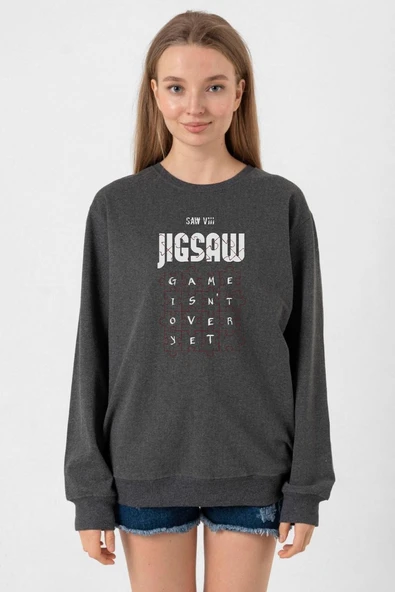 Jigsaw Game Isn_t Over Yet Füme Kadın 2ip Sweatshirt ürün görseli 1