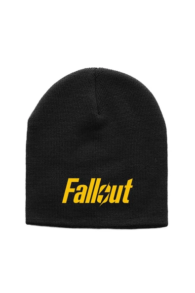 Fallout Lettern Siyah Örme Bere ürün görseli 1