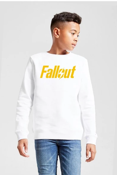 Fallout Lettern Beyaz Çocuk 2ip Sweatshirt ürün görseli 1