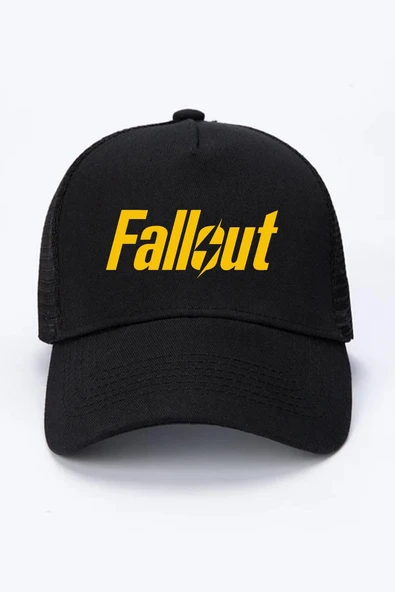 Fallout Lettern Siyah Fileli Şapka ürün görseli 1