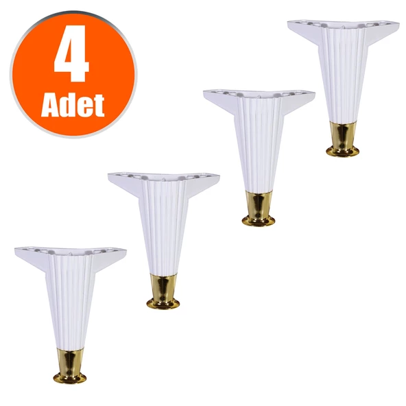 Mobilya Kanepe Koltuk Tv Ünitesi Konsol Ayağı Beyaz 17 Cm (4 ADET) Ayakları ürün görseli 1