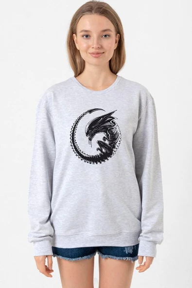 Allien Xenomorph Grimelanj Kadın 2ip Sweatshirt ürün görseli 1
