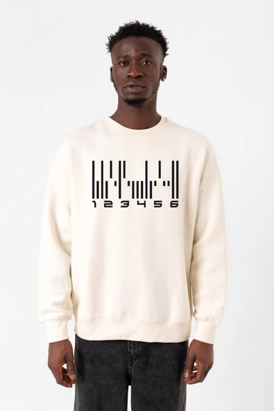 Dark Matter The Android Barcode Ekru Erkek 2ip Sweatshirt ürün görseli 1