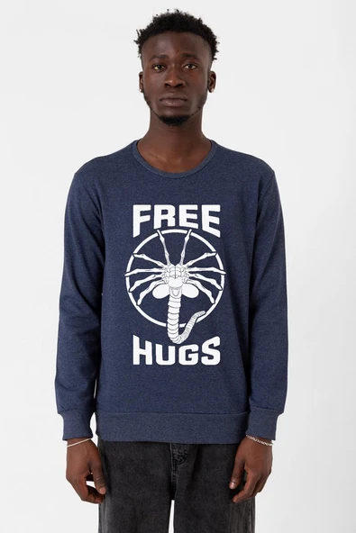 Free Facehugger Hugs indigo Erkek 2ip Sweatshirt ürün görseli 1