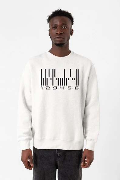 Dark Matter The Android Barcode Beyaz Erkek 2ip Sweatshirt ürün görseli 1