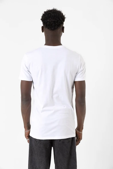 Dark Matter The Android Barcode Beyaz Erkek V yaka Tshirt - Resim 3
