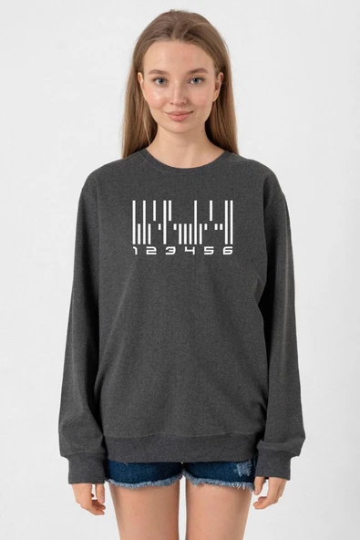 Dark Matter The Android Barcode Füme Kadın 2ip Sweatshirt ürün görseli 1