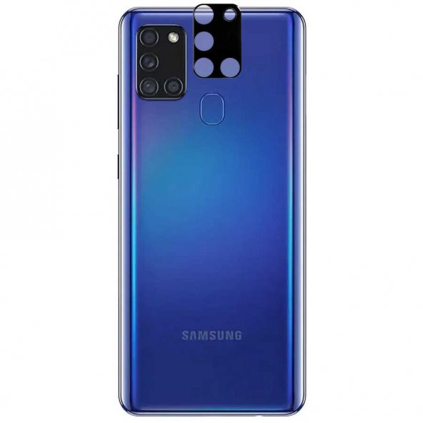 Ceponya Galaxy A21S 3D Kamera Lens Koruyucu Temperli Cam ürün görseli 1