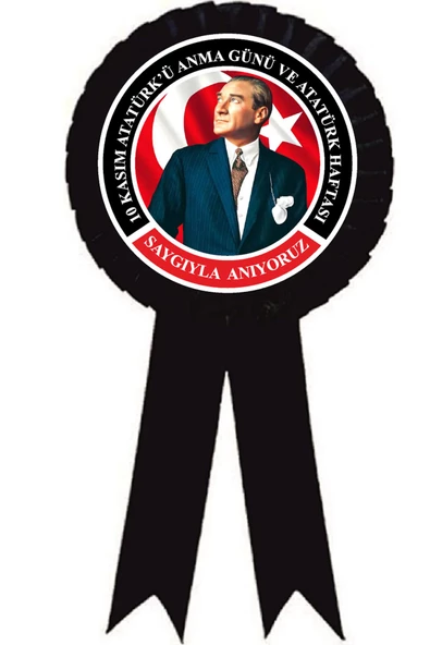 yıldızkurdelaankara 10 KASIM ATATÜRK SATEN KOKART ROZET 25 ADET ürün görseli 1