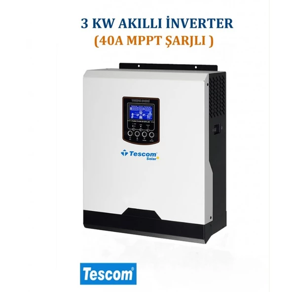 Tescom Vm3000-3000 Watt 24 Volt Akıllı İnverter 40A Mppt ürün görseli 1