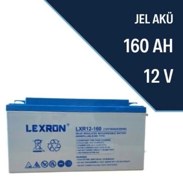 Lexron 12V 160 Amper Jel Akü ürün görseli 1