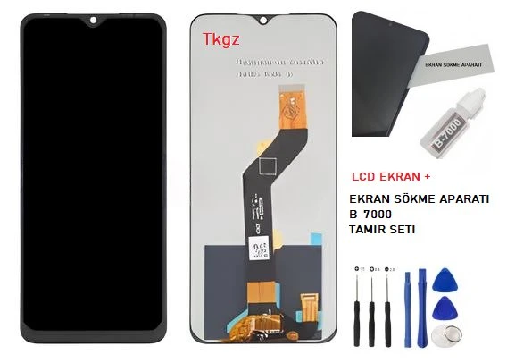 Tkgz - İnfinix HOT 10 PLAY Lcd Ekran Dokunmatik + B-7000 + Tamir Kiti ürün görseli 1