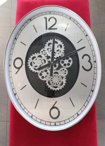 EVDEMA METAL ÇARKLI KARE DUVAR SAATİ 69,3*52,8*8CM ürün görseli 1