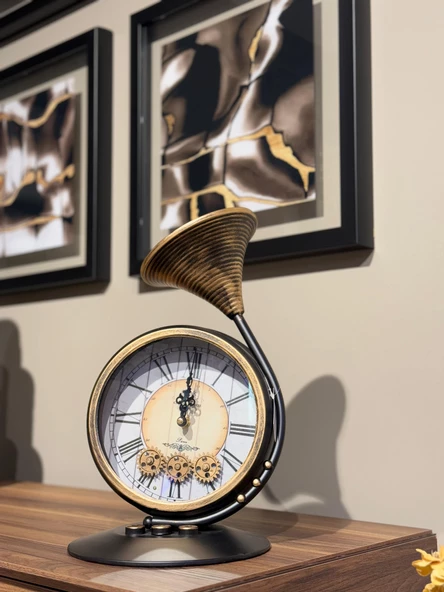 Evdema Vitale Metal Korna Duvar Saati 23.5*23.5*39 cm AK.JI0039 ürün görseli 1
