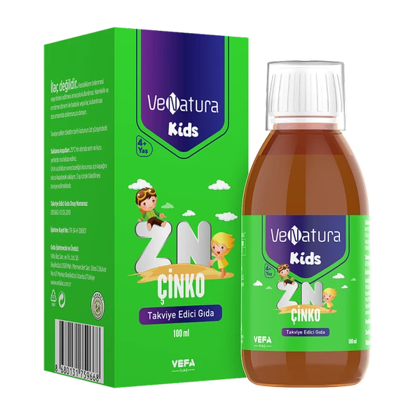Venatura Kids ZN Çinko 3mg Şurup 100ml ürün görseli 1